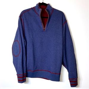 Cremieux Men's 1/4 Zip Reversible Pullover Large